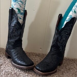 Dan Post Ostrich Leather Cowboy Boots